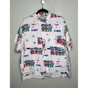 Vintage  International News shirt cotton size L 1980s urban streetwear Dr News